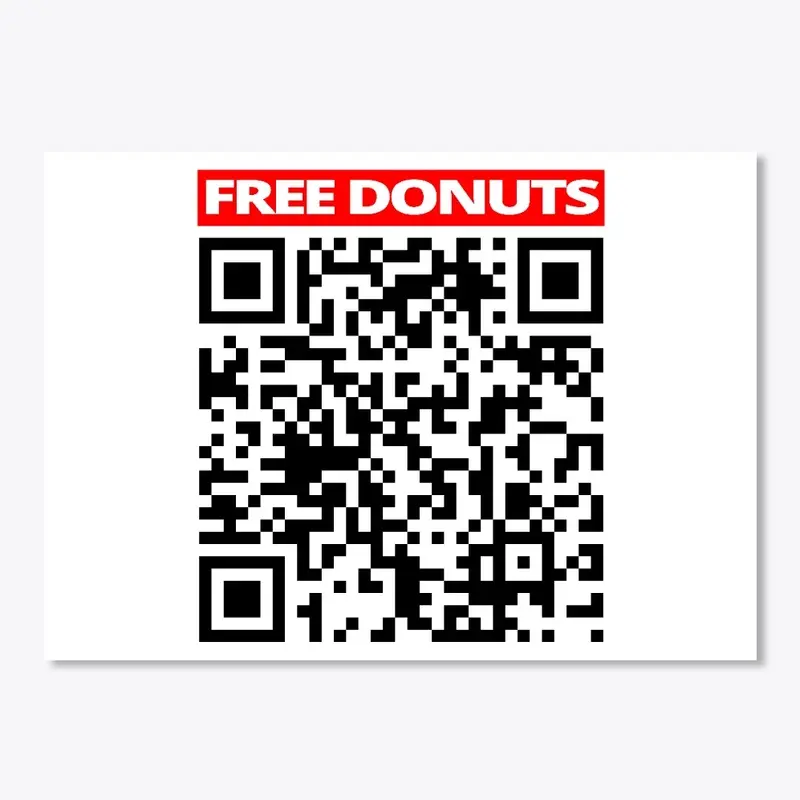 Free DONUTS Prank Rick roll QR code